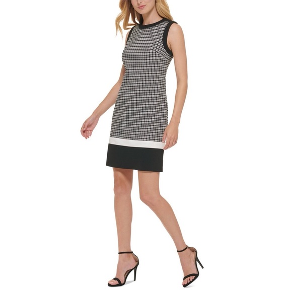 Tommy Hilfiger Houndstooth Plaid Dress Sz 14 - Picture 4 of 8